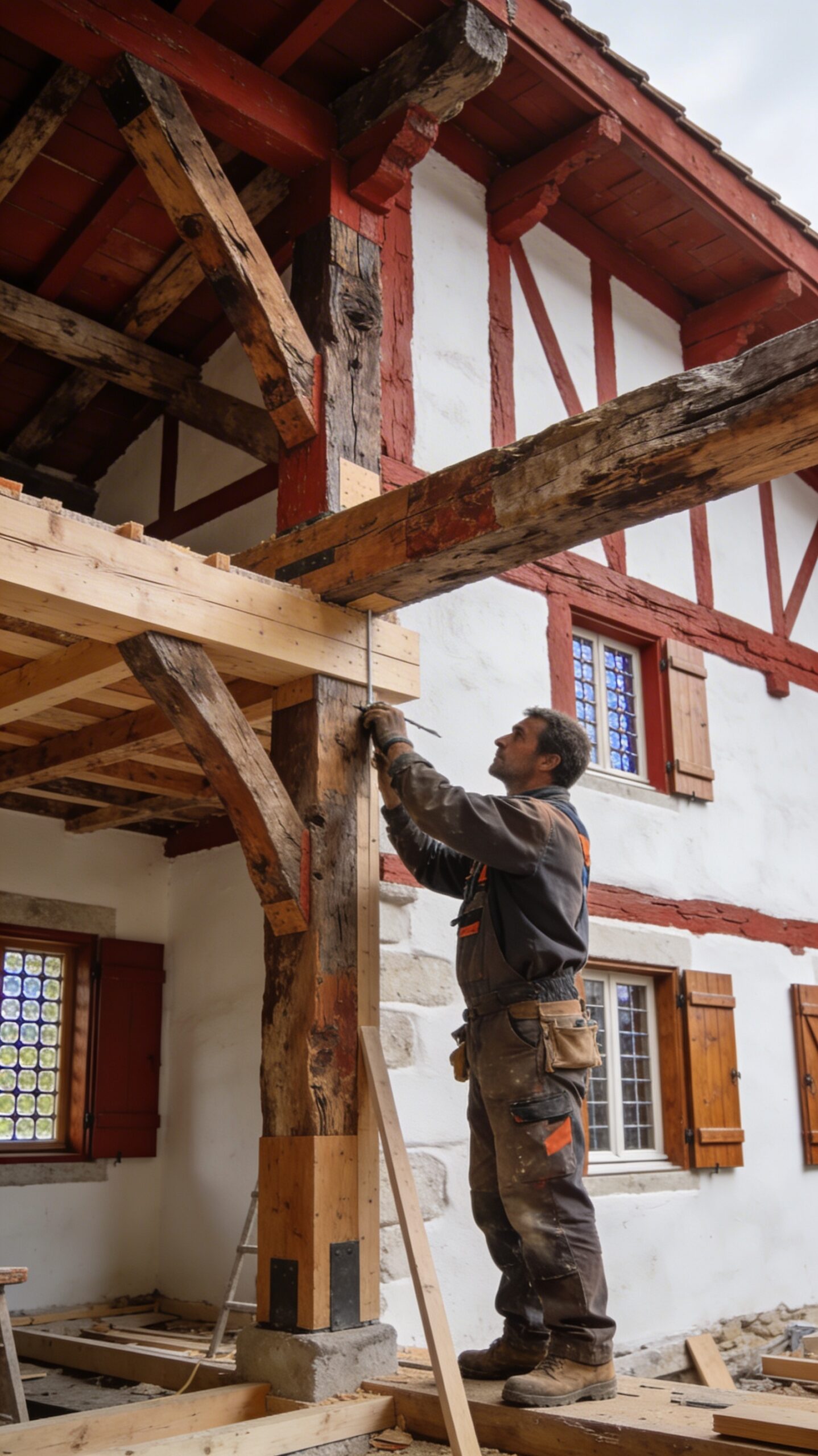 Rénovation charpente ancienne bois