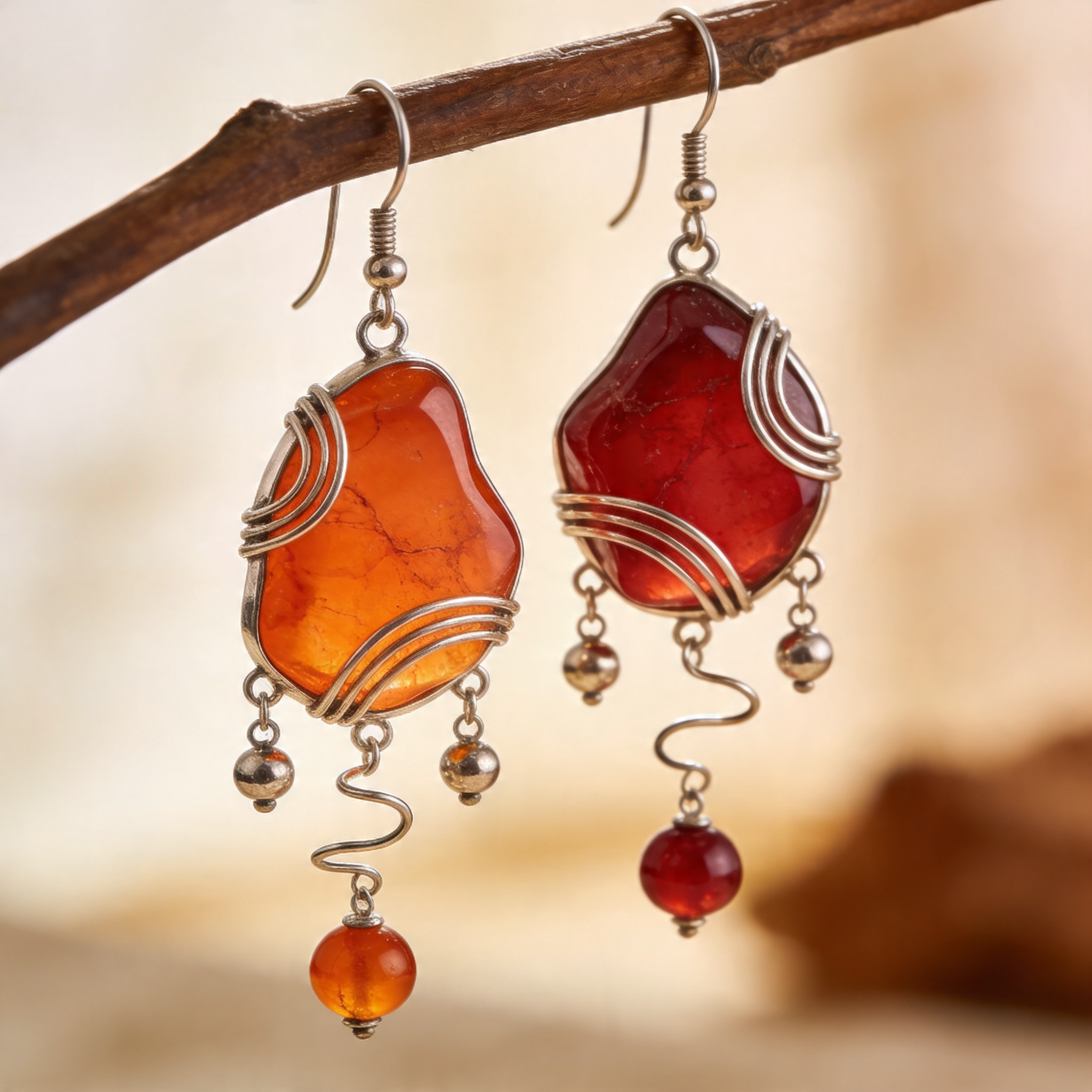 Boucles d'oreilles fines en acier LUMARE