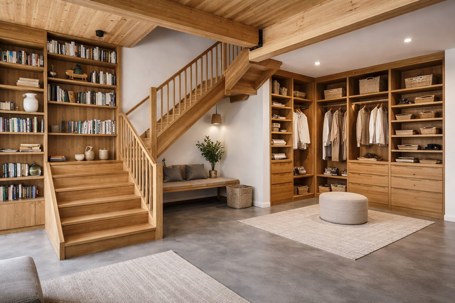 Artisan charpentier menuisier au travail dans son atelier à Anglet — Menuiserie de l'Adour